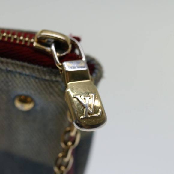 LOUIS VUITTON Monogram Denim Mini Pochette Accessoires Blue M68760 LV Auth 69550 - Picture 9 of 16
